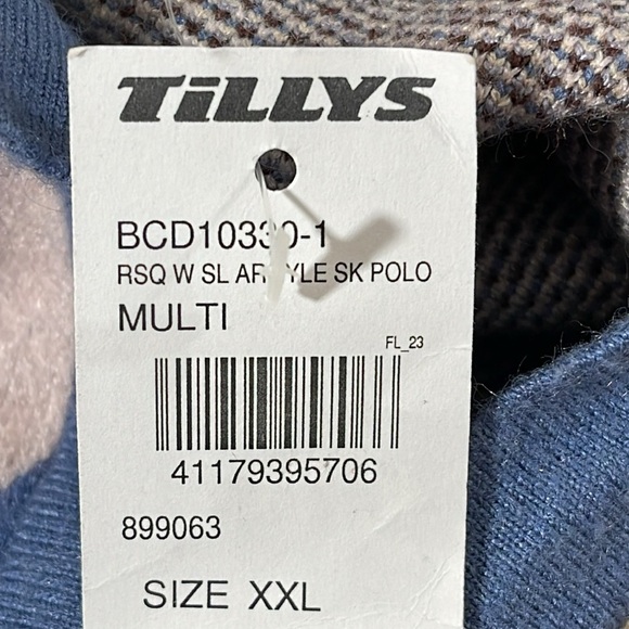 RSQ Argyle Diamond Short Sweater Dress Size 2XL Sleeveless Collar V-Neck NEW - Picture 10 of 12